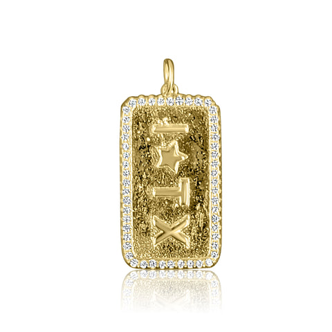 Gold Texas Dogtag