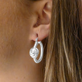 Rose Hoop Earrings