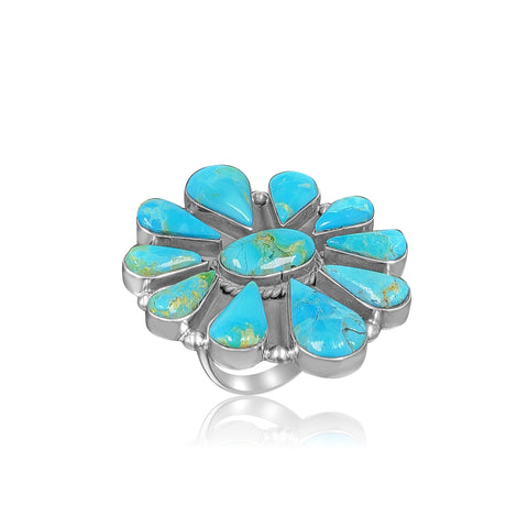 Adjustable Turquoise Statement Ring