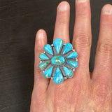 Adjustable Turquoise Statement Ring