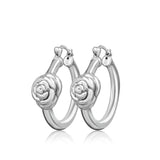 Rose Hoop Earrings