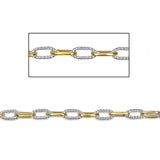 2 Tone Paperclip Chain