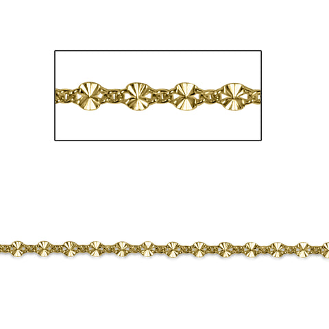 14kt GF Starburst Link Chain 4mm