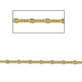 14kt GF 3mm Starburst Curb Chain