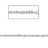 SS Diamond Cut Figaro 1.8mm