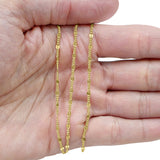 14kt GF 3mm Starburst Curb Chain