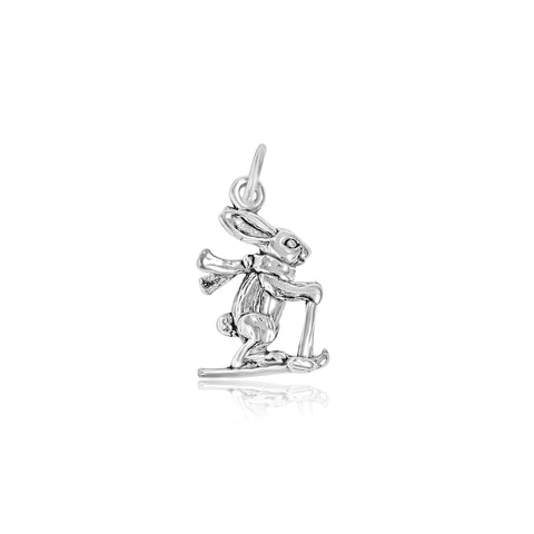 Skiing Snow Bunny Charm