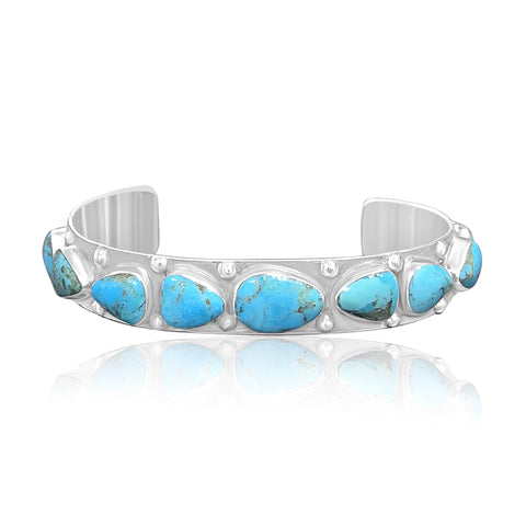 Abstract Cut Turquoise Cuff