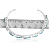 Abstract Cut Turquoise Cuff