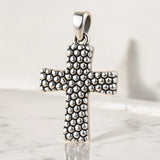 Puffed Beaded Cross Pendant