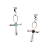 Stone Ankh Cross Pendant