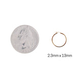 13mm Euro Gold Hoops