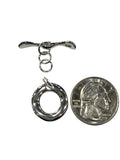 Sterling Silver Smooth  Toggle  With 30MM Bar