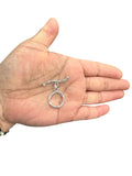 Sterling Silver Smooth  Toggle  With 30MM Bar