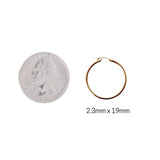 19mm Euro Gold Hoops