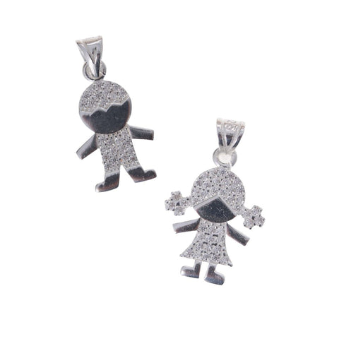 Boy & Girl CZ Charms