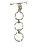 Sterling Silver Smooth  Tripple Circle 12MM Toggle