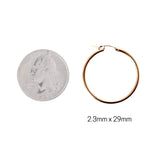 29mm Euro Gold Hoops