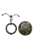 Sterling Silver Oxidized Circle Fancy Toggle