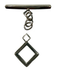 Sterling Silver Diamond Shaped Toggle 12MM