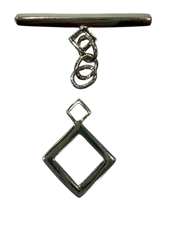 Sterling Silver Diamond Shaped Toggle 12MM