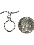 Sterling Silver Smooth  Toggle  With 30MM Bar