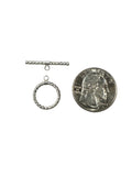 Sterling Silver Diamond Cut Hallow Toggle 15mm