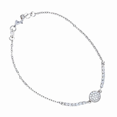 Pave CZ Disc Bracelet