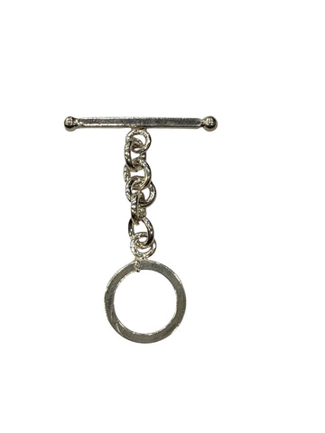 Sterling Silver Smooth Bright Circle Toggle