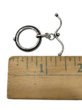 Sterling Silver Oxidized Circle Fancy Toggle