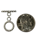 Sterling Silver Braided Circle Toggle