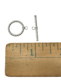 Sterling Silver Diamond Cut Hallow Toggle 15mm