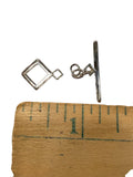 Sterling Silver Diamond Shaped Toggle 12MM