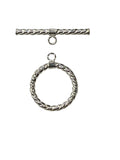 Sterling Silver Diamond Cut Hallow Toggle 15mm