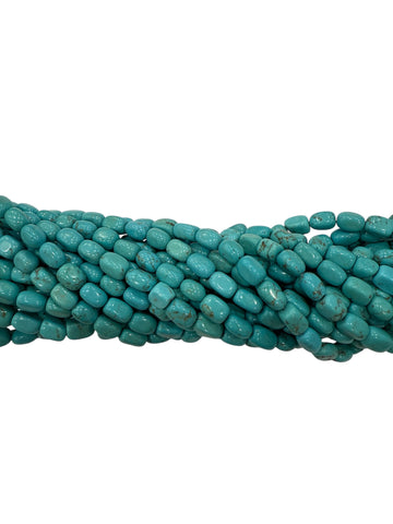 Howlite Turquoise Cube Beads