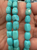 Howlite Turquoise Cube Beads
