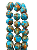 10mm Round Pumpkin Spice Beads