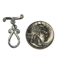 Sterling Silver Paisley Toggle 20mm