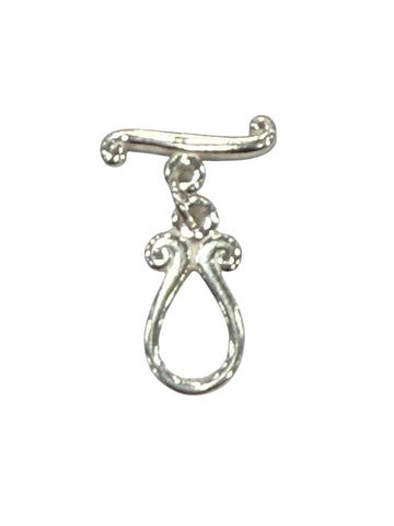 Sterling Silver Paisley Toggle 20mm