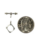 Sterling Silver Diamond Shaped Toggle 10mm