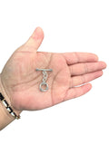 Sterling Silver Oxidized Circle Toggle 12mm