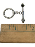 Sterling Silver Toggle with Beaded Bar 17mm