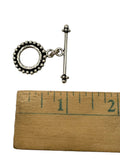 Medium Sterling Silver Beaded Toggle 18mm