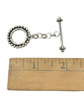 Large Sterling Silver Beaded Toggle 23mm