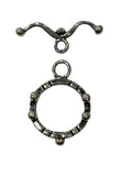 Sterling Silver Fancy detail Toggle 18mm
