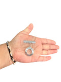 Boho Sterling Silver Circle Toggle 25mm