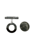 Boho Sterling Silver Circle Toggle 25mm