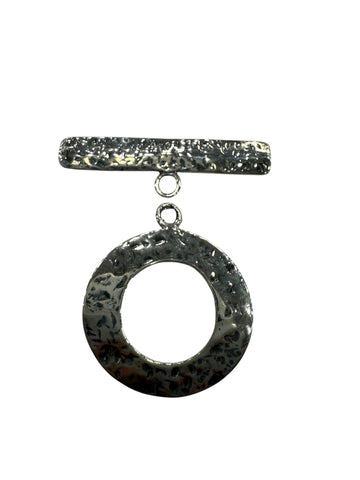 Boho Sterling Silver Circle Toggle 25mm