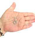 Sterling Silver Oxidized Circle Fancy Toggle 13mm
