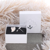 Opal Heart Studs